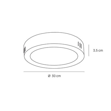 SUNNY Plafoniera LED tonda bianca CCT disponibile in varie misure (sostituisce VPL 01) Vivida luce Plafoniere